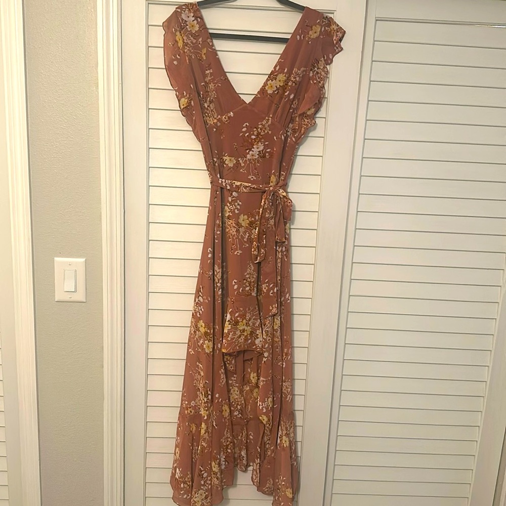 Altard State Floral Mauve highlow dress